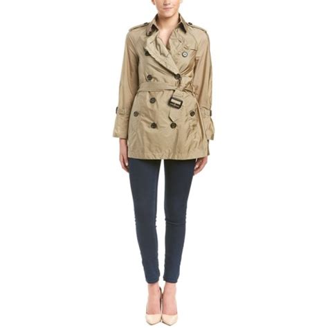 burberry packaway ruffle detail showerproof trench coat|Burberry camden trench coats.